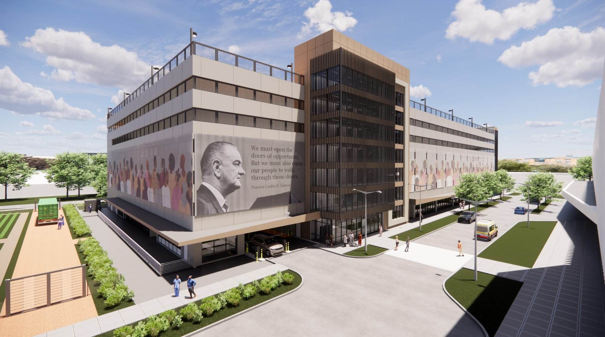 LBJ Hospital New Visitors Parking Garage & Central Unit Plant (CUP)