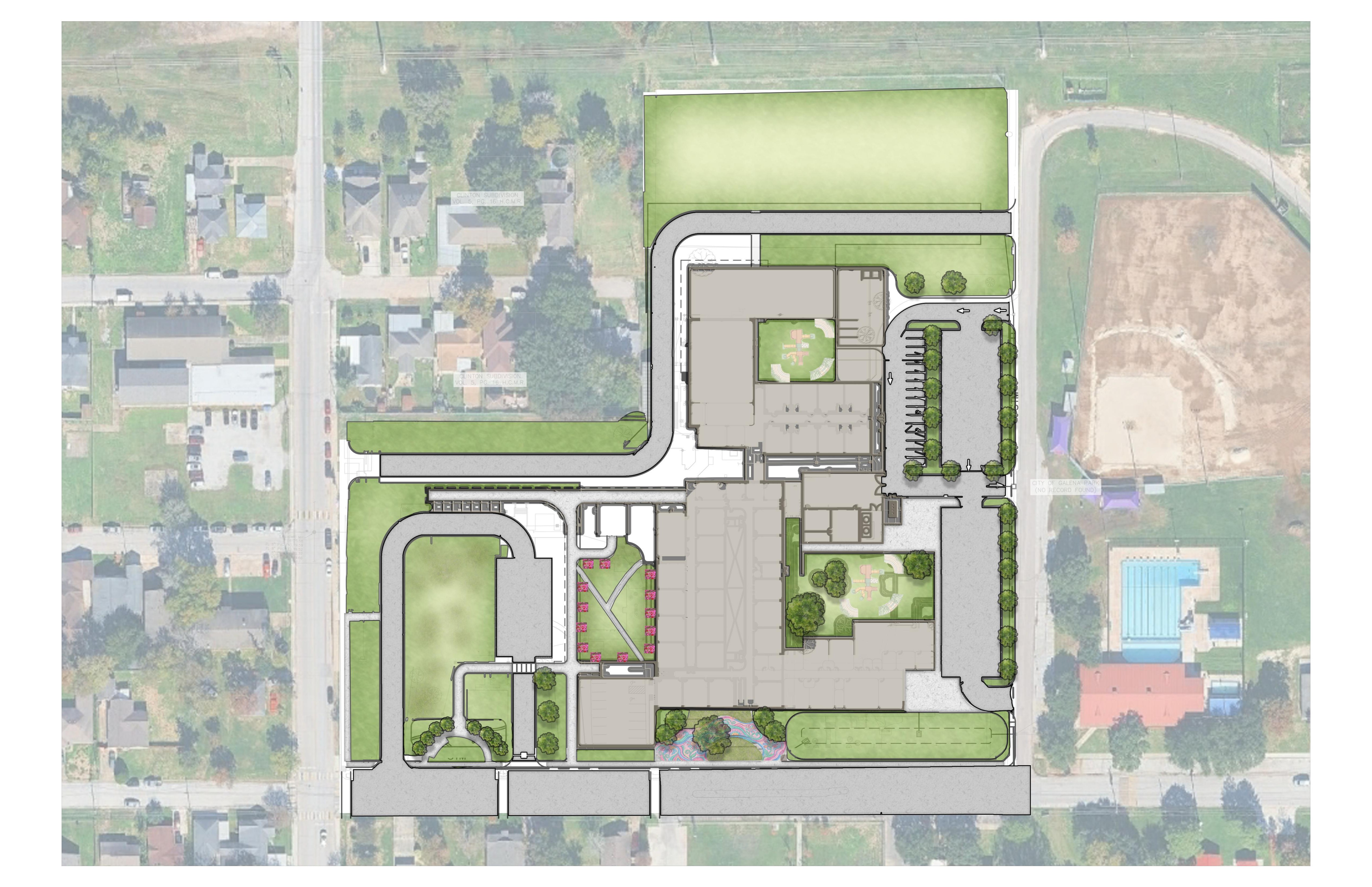 MacArthur Elementary School Rebuild — site plan rendering
